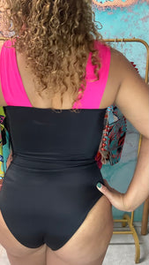 Milena one Piece black and pink